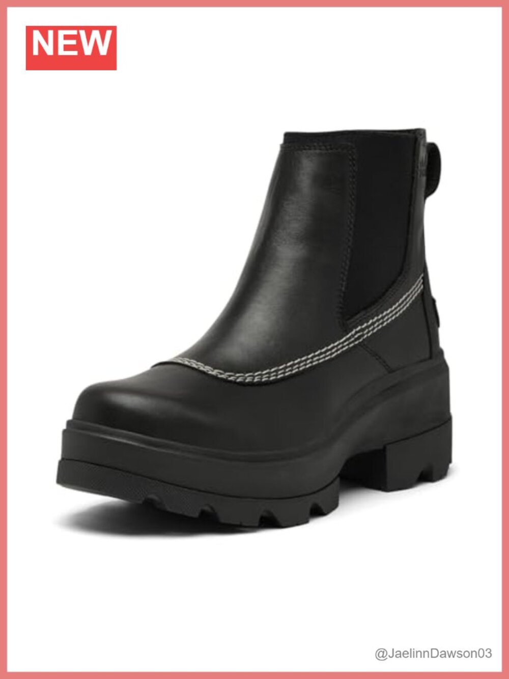 Waterproof Leather Chelsea Ankle Boot with Removable EVA Footbed
